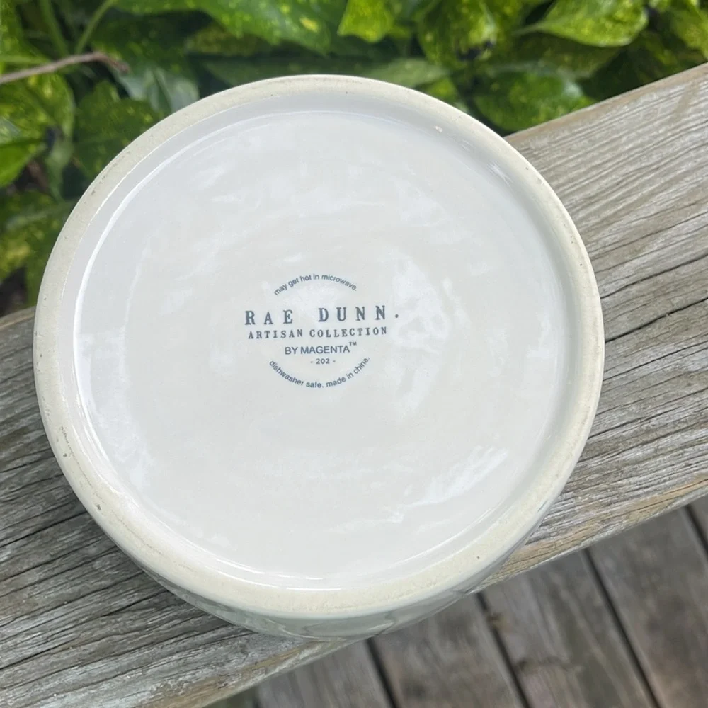 New Rae Dunn Magenta “Chow Down” Dog /Cat Pet Bowl